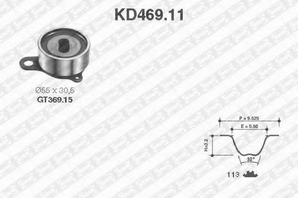 SNR KD46911 Комплект ременя ГРМ