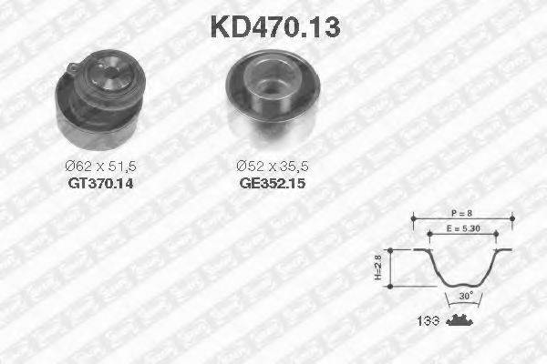 SNR KD47013 Комплект ременя ГРМ