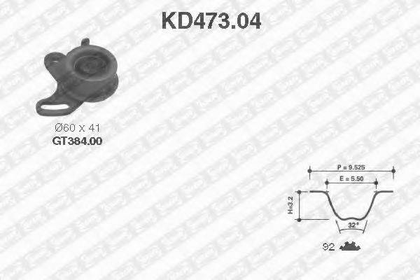 SNR KD47304 Комплект ременя ГРМ