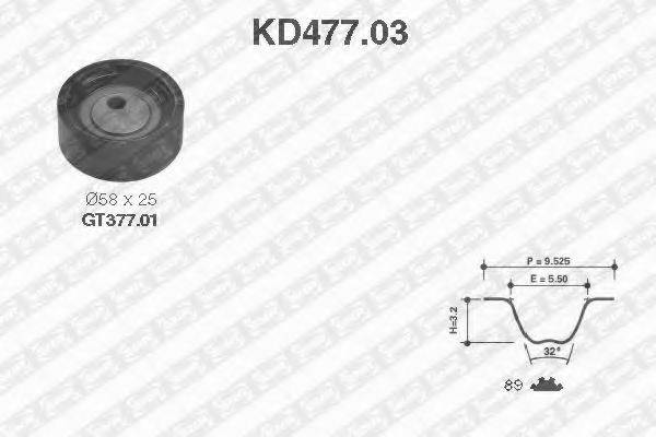 SNR KD47703 Комплект ременя ГРМ