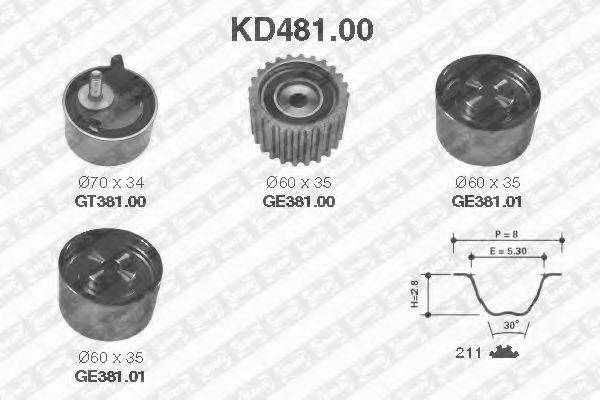 SNR KD48100 Комплект ременя ГРМ