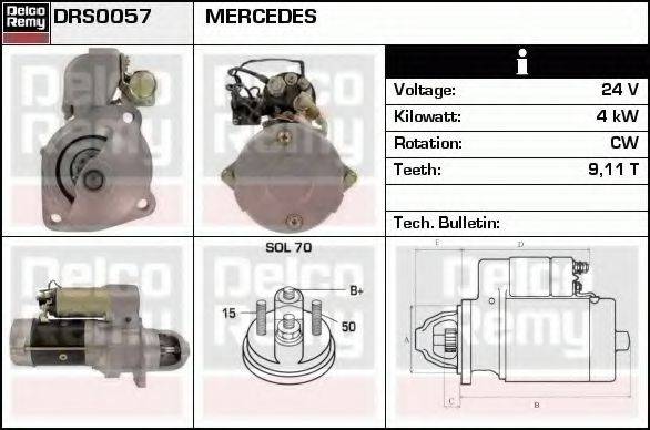 DELCO REMY DRS0057 Стартер