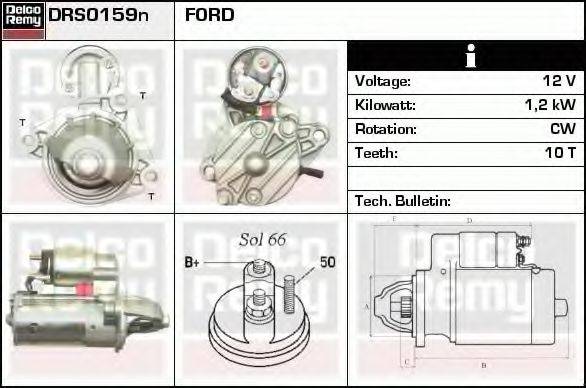 DELCO REMY DRS0159N Стартер