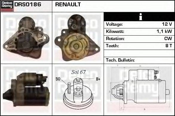 DELCO REMY DRS0186 Стартер