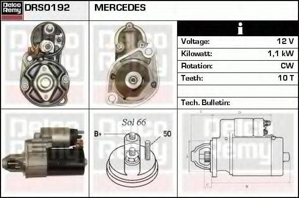 DELCO REMY DRS0192 Стартер