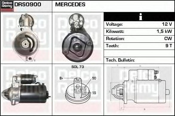 DELCO REMY DRS0900 Стартер