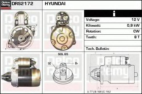 DELCO REMY DRS2172 Стартер