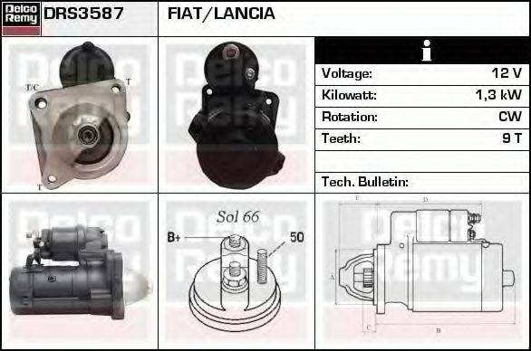 DELCO REMY DRS3587 Стартер