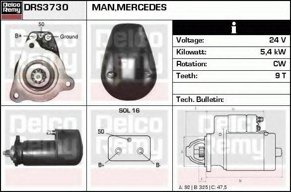 DELCO REMY DRS3730 Стартер