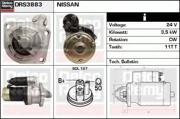 DELCO REMY DRS3883 Стартер