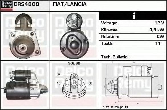 DELCO REMY DRS4800 Стартер