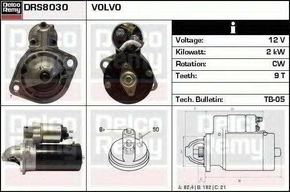 DELCO REMY DRS8030 Стартер