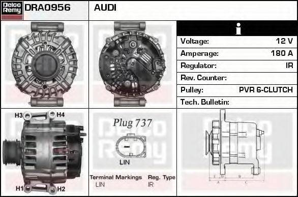 DELCO REMY DRA0956 Генератор