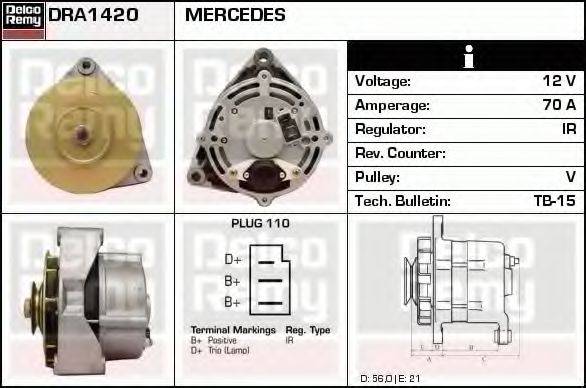 DELCO REMY DRA1420 Генератор