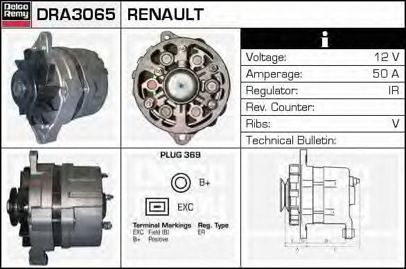 DELCO REMY DRA3065 Генератор