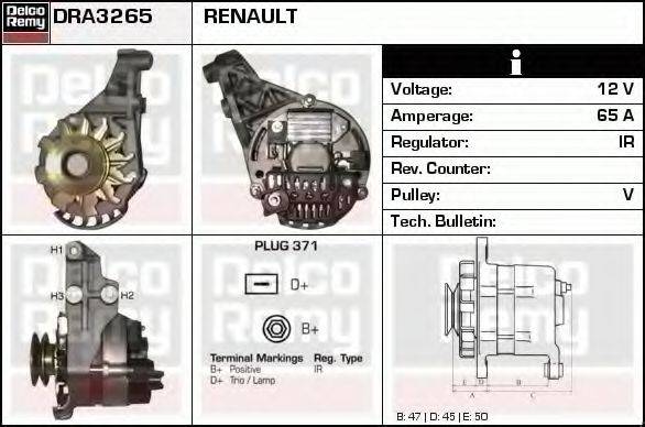 DELCO REMY DRA3265 Генератор