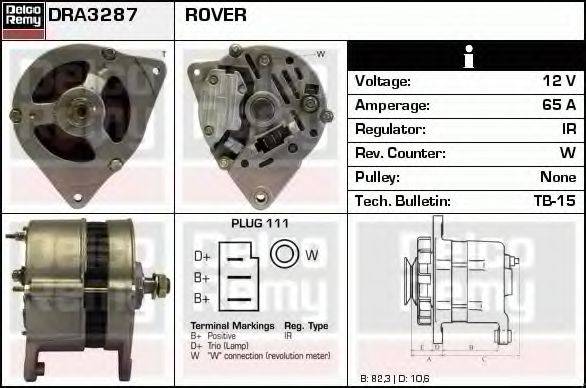 DELCO REMY DRA3287 Генератор