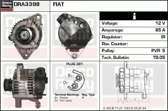 DELCO REMY DRA3398 Генератор