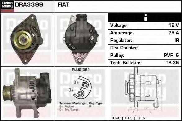 DELCO REMY DRA3399 Генератор