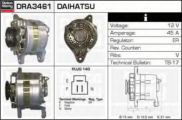 DELCO REMY DRA3461 Генератор