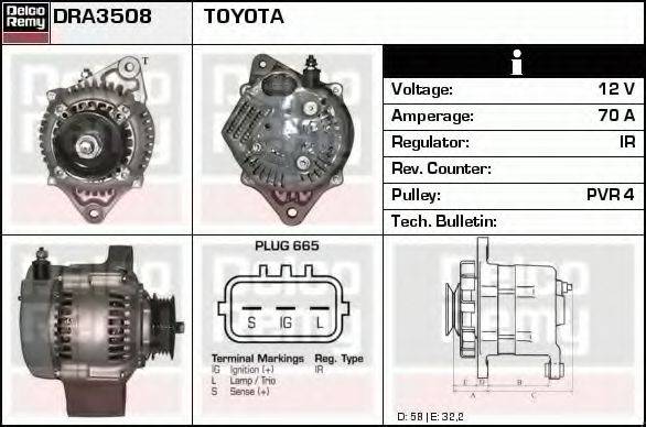 DELCO REMY DRA3508 Генератор