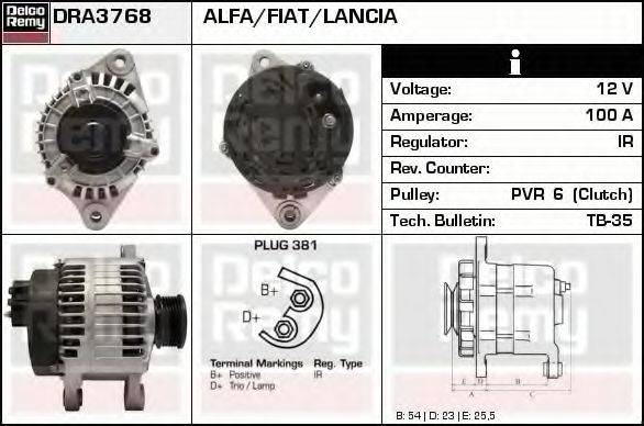 DELCO REMY DRA3768 Генератор