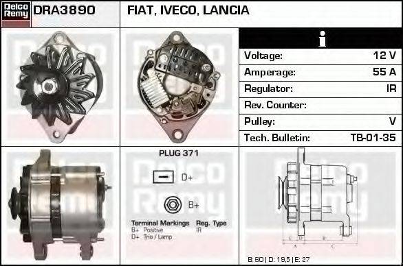 DELCO REMY DRA3890 Генератор