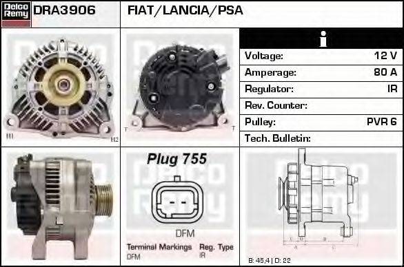 DELCO REMY DRA3906 Генератор