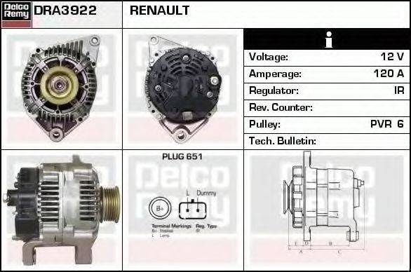 DELCO REMY DRA3922 Генератор