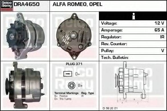 DELCO REMY DRA4650 Генератор