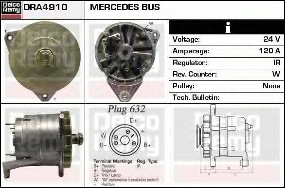 DELCO REMY DRA4910 Генератор