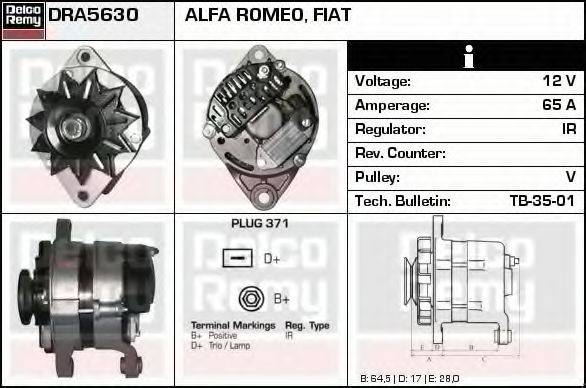 DELCO REMY DRA5630 Генератор