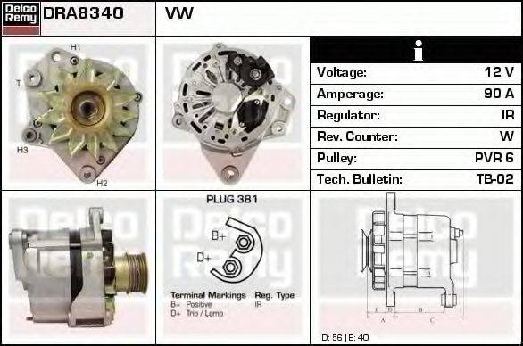 DELCO REMY DRA8340 Генератор