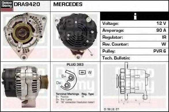 DELCO REMY DRA9420 Генератор