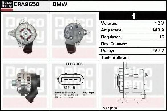 DELCO REMY DRA9650 Генератор