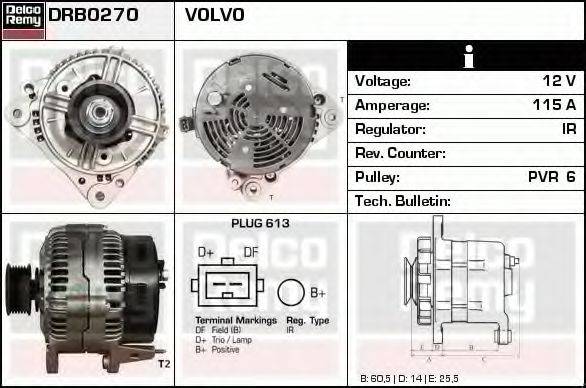 DELCO REMY DRB0270 Генератор