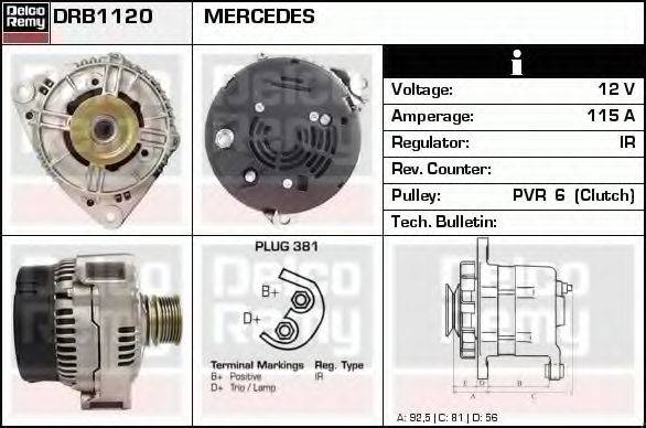 DELCO REMY DRB1120 Генератор