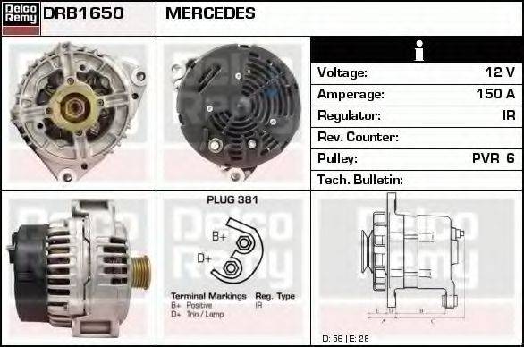 DELCO REMY DRB1650 Генератор