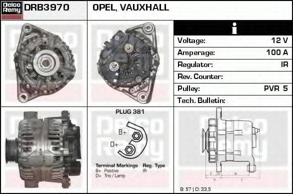 DELCO REMY DRB3970 Генератор