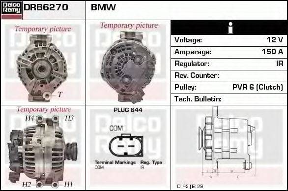 DELCO REMY DRB6270 Генератор