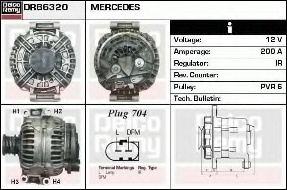 DELCO REMY DRB6320 Генератор