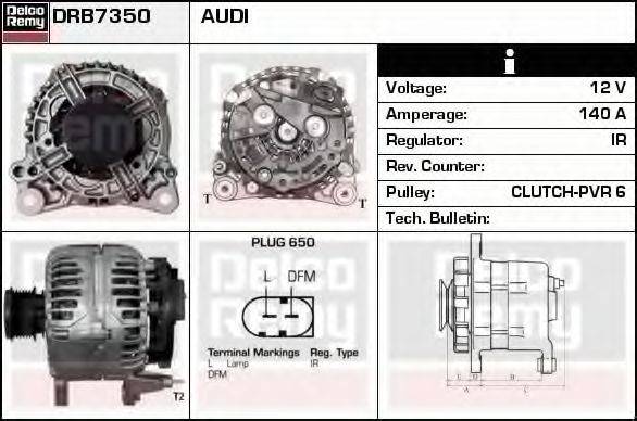 DELCO REMY DRB7350 Генератор