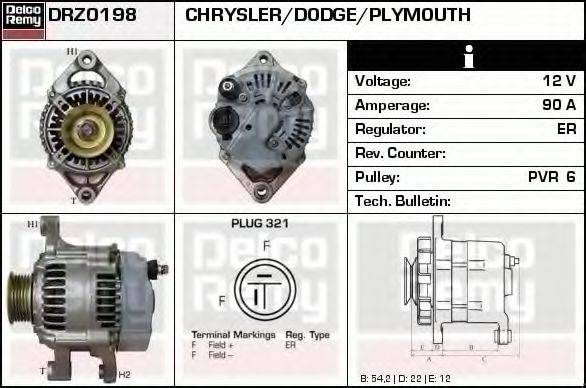 DELCO REMY DRZ0198 Генератор