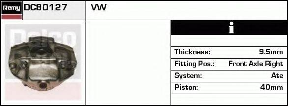 DELCO REMY DC80127 Гальмівний супорт
