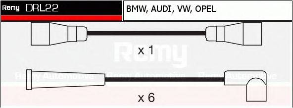 DELCO REMY DRL22 Комплект дротів запалювання