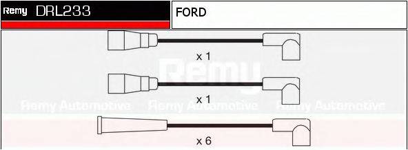 DELCO REMY DRL233 Комплект дротів запалювання