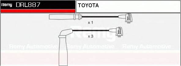 DELCO REMY DRL887 Комплект дротів запалювання