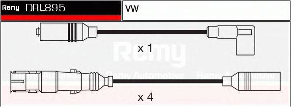 DELCO REMY DRL895 Комплект дротів запалювання