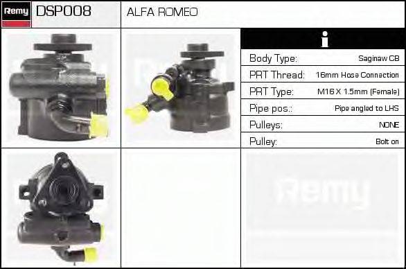 DELCO REMY DSP008 Гідравлічний насос, кермо