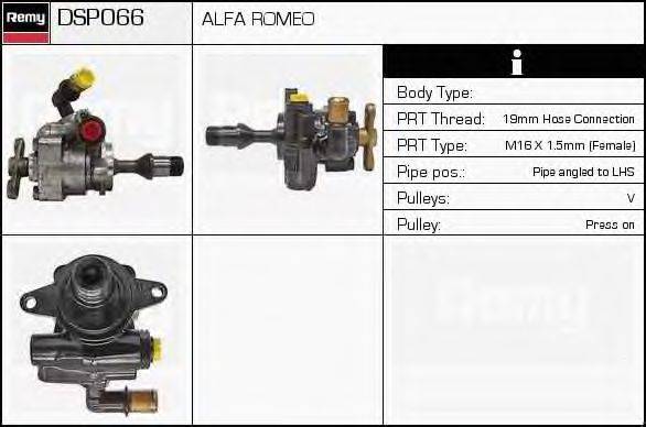 DELCO REMY DSP066 Гідравлічний насос, кермо